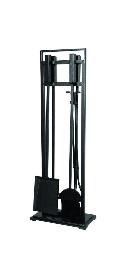 Panacea Gray Matte Metal Fireplace Tool Set
