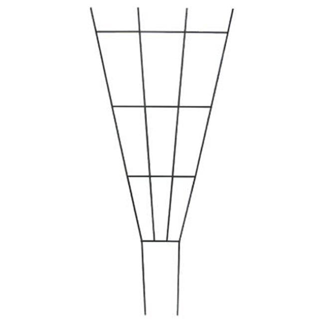 Green 36-Inch Powder Coated Steel Fan Pot Trellis