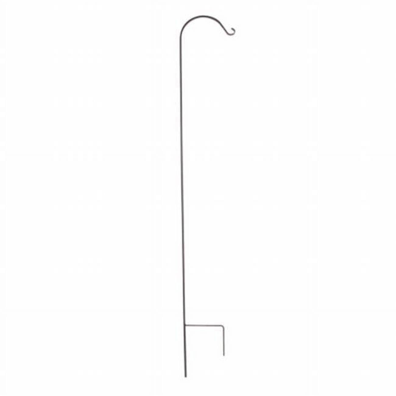 Black Powder Coated Wrought Iron 48" Outdoor Plant Hook