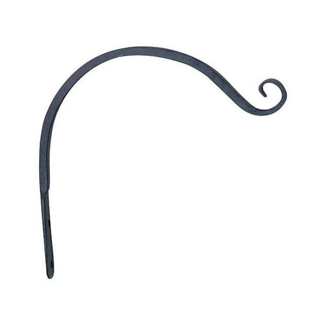 Panacea 12 In. Black Powder-Coated Curved Wrought Iron Hanging Plant Bracket