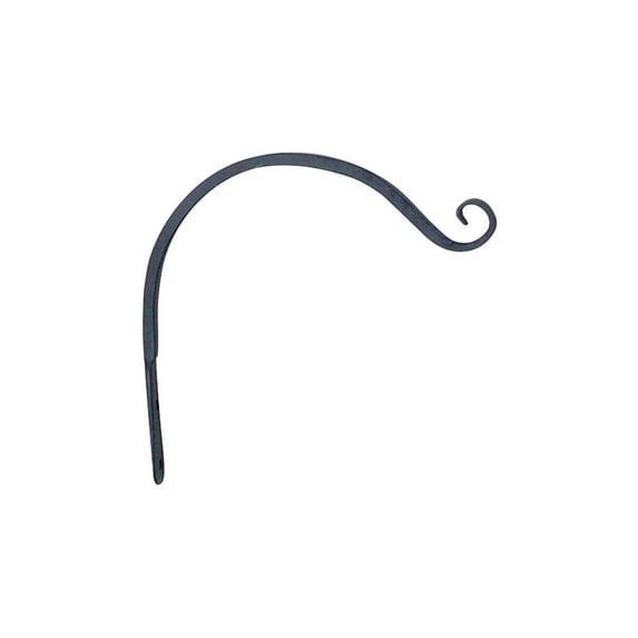 Panacea 12 In. Black Powder-Coated Curved Wrought Iron Hanging Plant Bracket