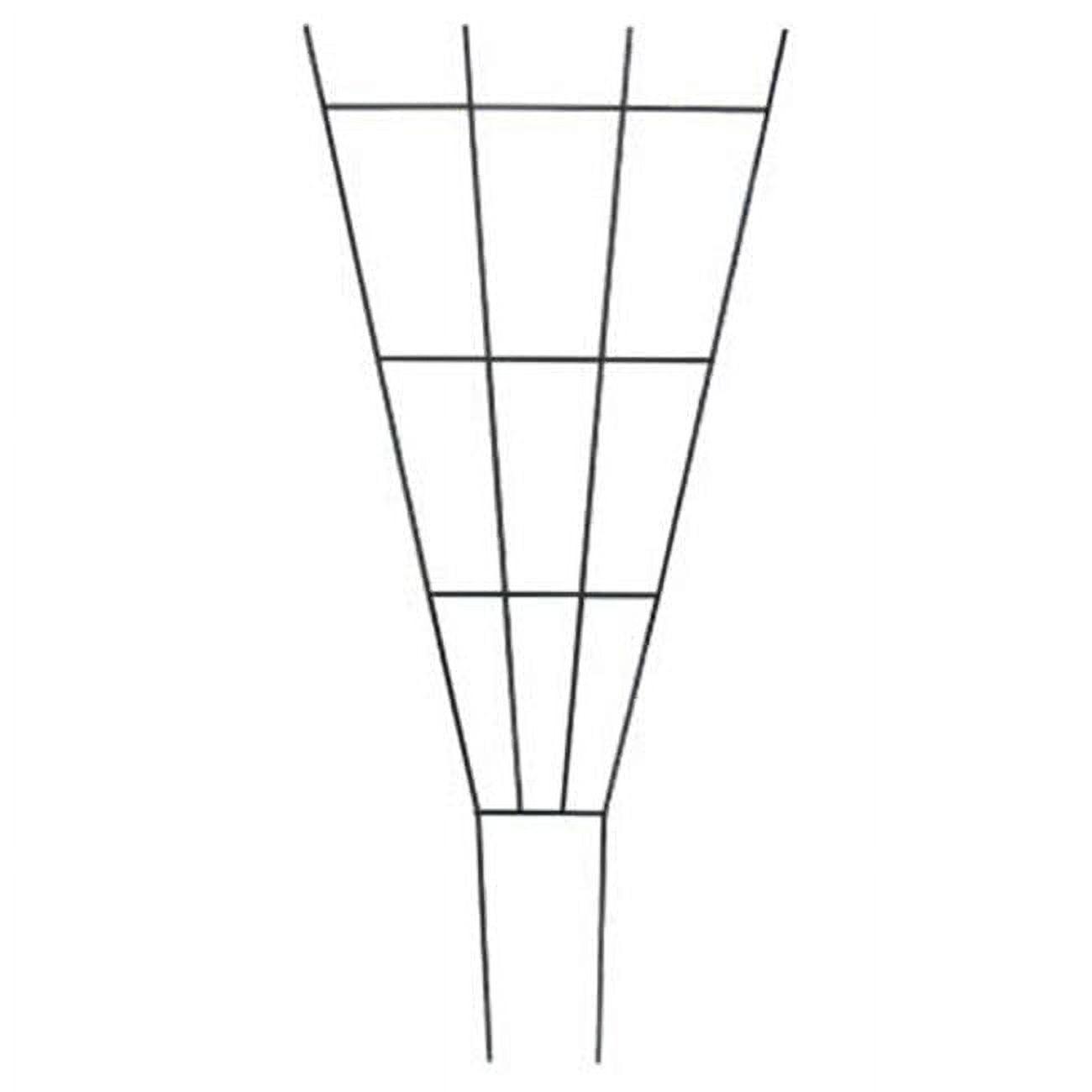 Green 36-Inch Powder Coated Steel Fan Pot Trellis