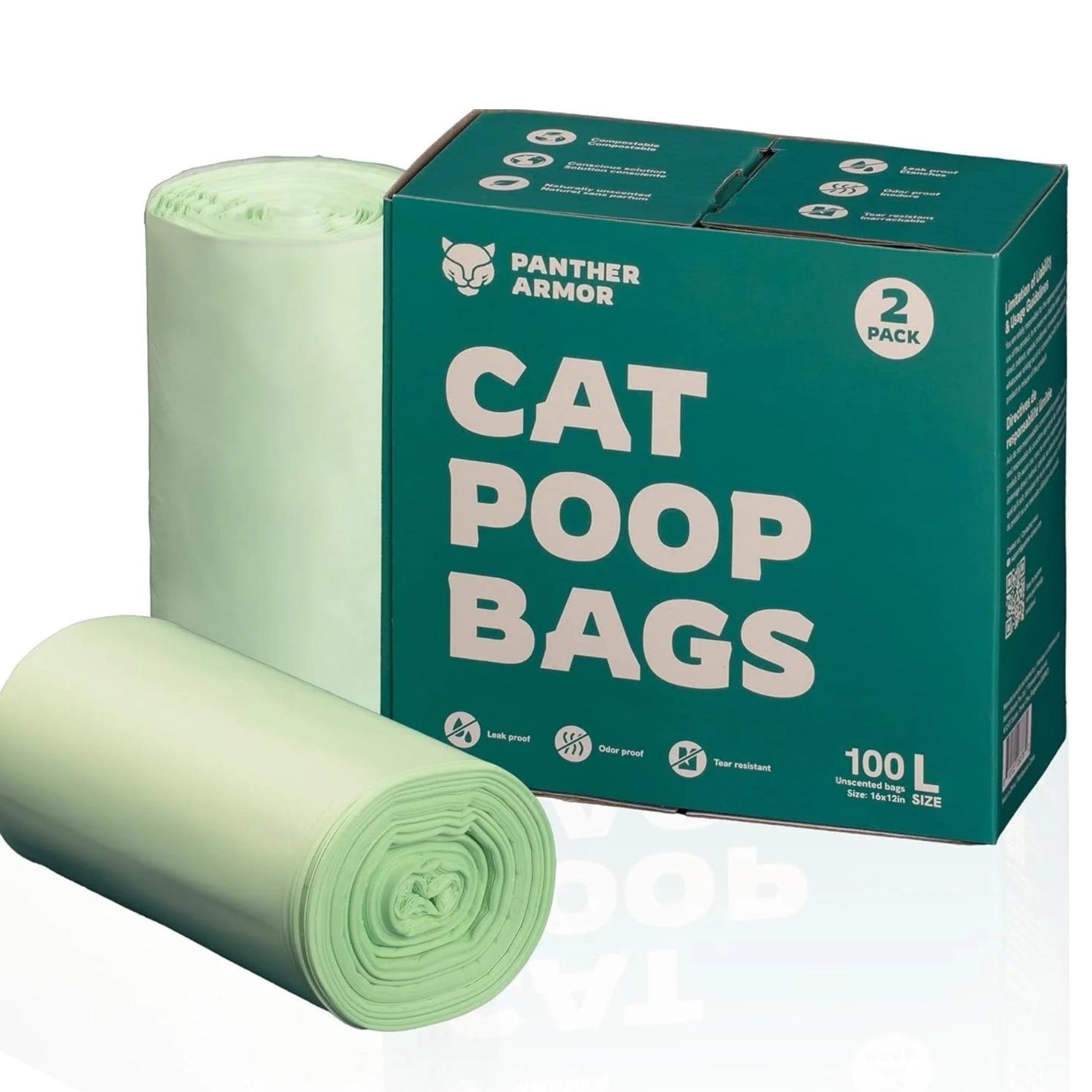 Panther Armor Strong Leakproof Dog Poop Bags - Reliable Poop Bags and Dog Bags Poop Collection Essentials, Large, Green, 200 pc