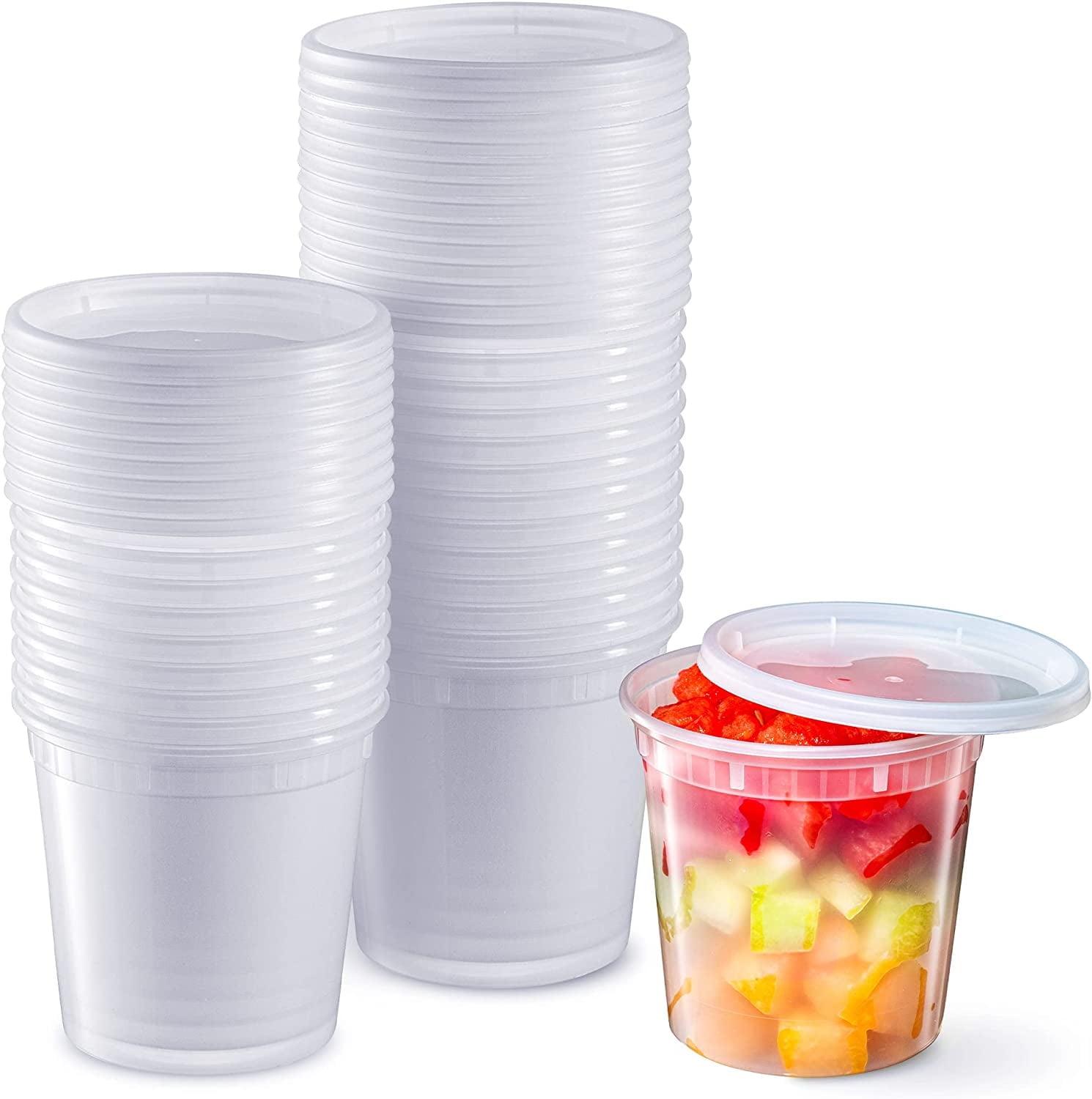 Pantry Value 24 Oz Deli Containers with Lids Food Prep Containers, 24-Pack