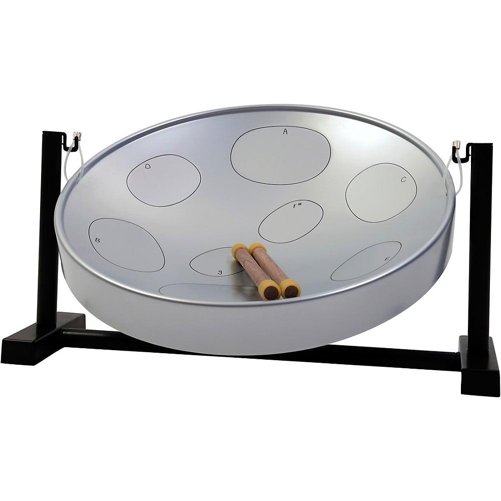 Panyard Jumbie Jam Steel Drum Kit with Table Top Stand, Silver