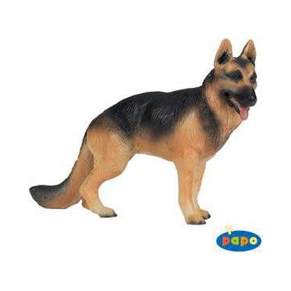 Papo German Shepherd Dog Figurine in Black and Brown