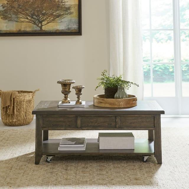 Paradise Valley Lift Top Cocktail Table in Brown