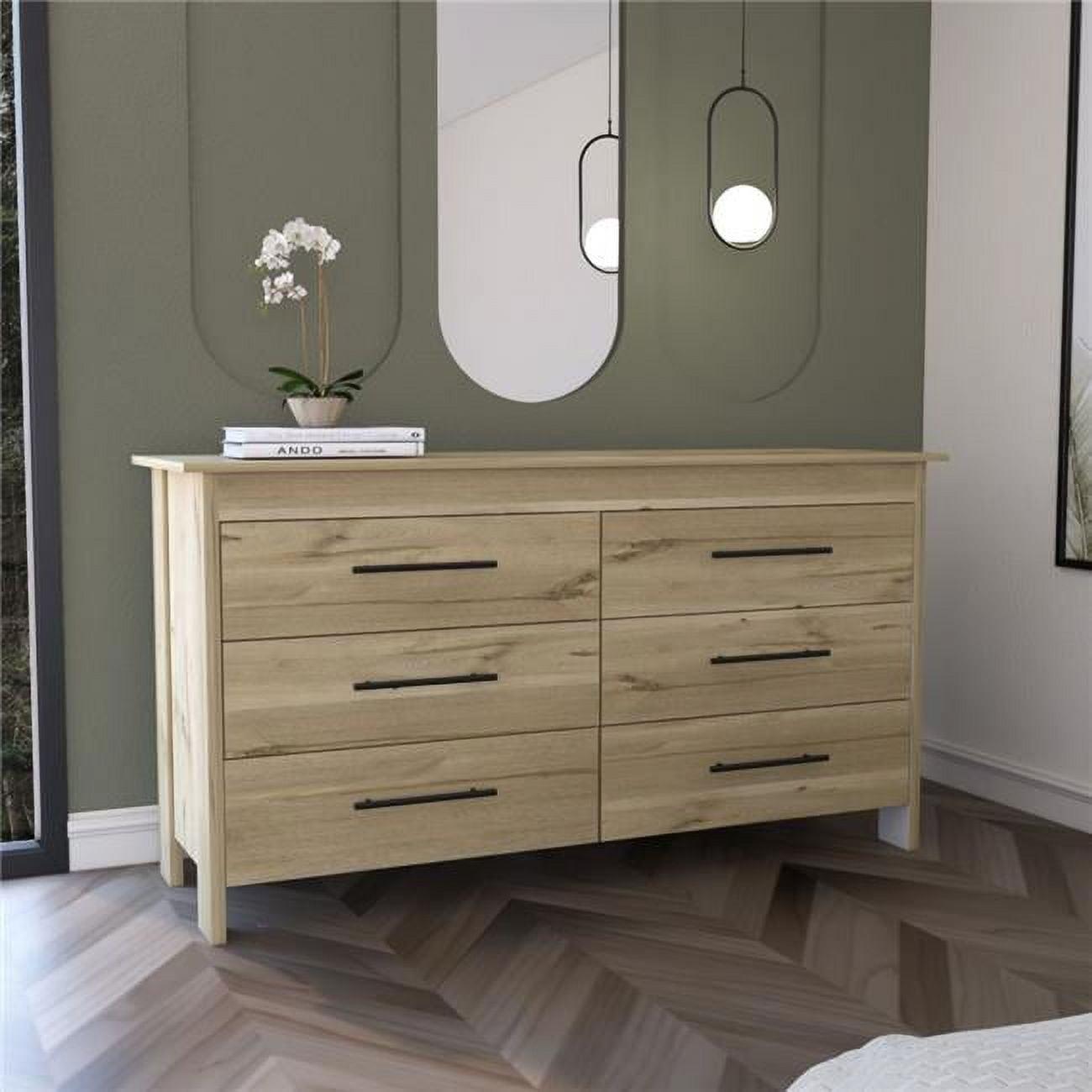 Paris Light Oak and White Double Roller Dresser