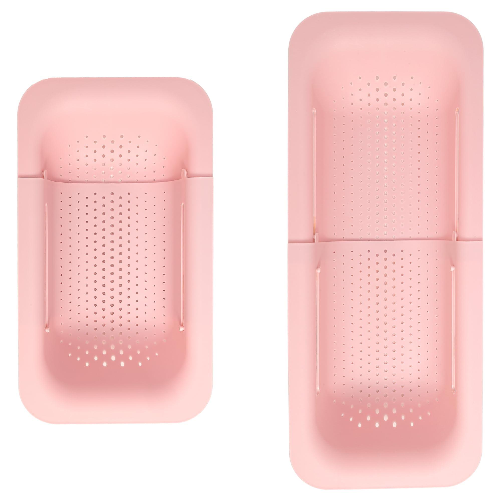 Pink Expandable Over-the-Sink BPA-Free Plastic Colander