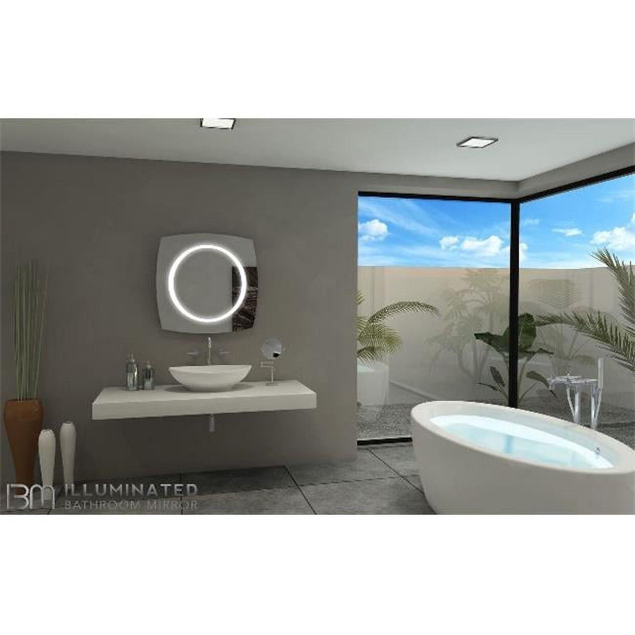 Sleek 46" Frameless Halo LED Bathroom Vanity Mirror