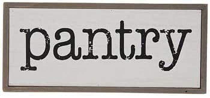 Parisloft Pantry Rustic Wood Block Sign, Small Farmhouse Tabletop Decor for Kitchen