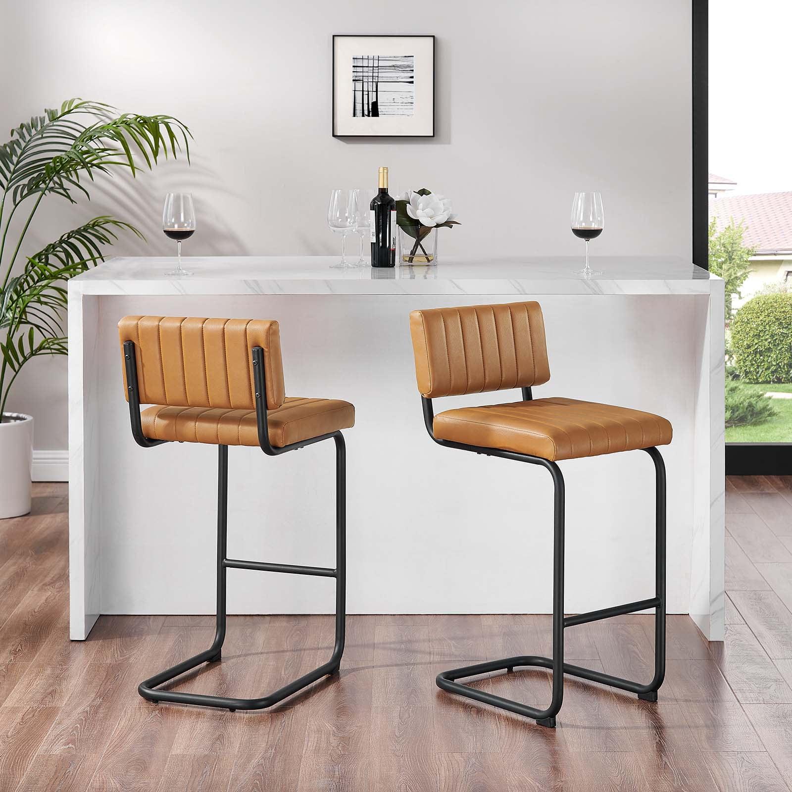 Modway Parity Vegan Leather Counter Stools (Set of 2)