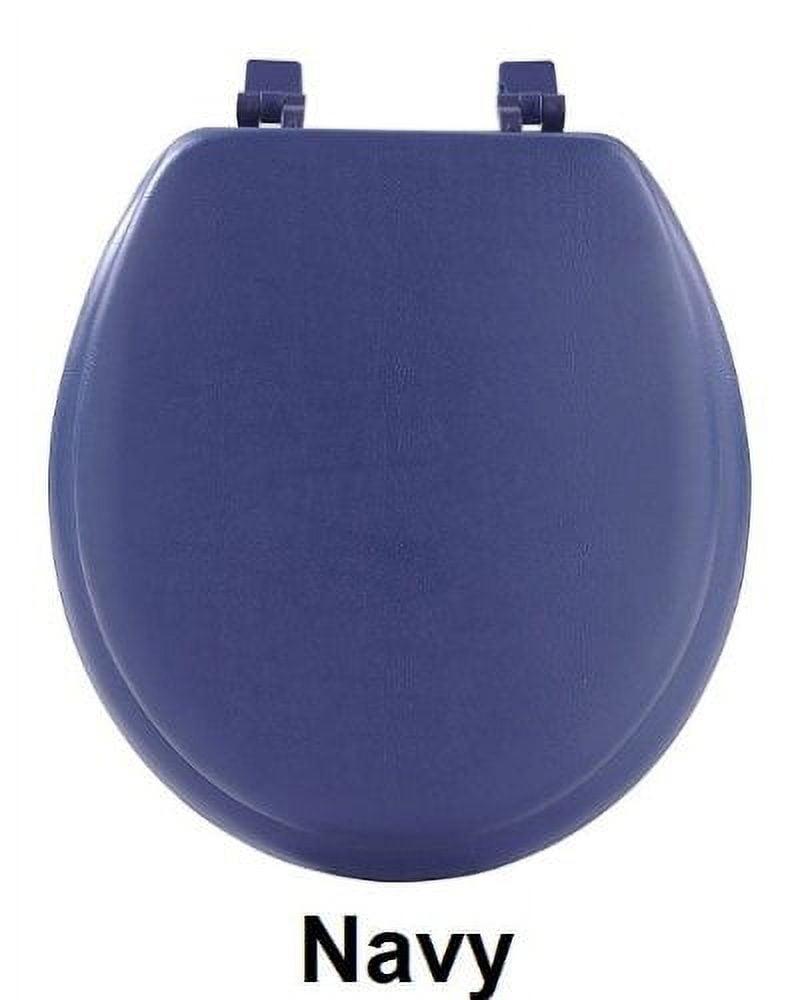 Achim Home Furnishings Fantasia Standard 17" Soft Toilet Seat Vinyl Navy