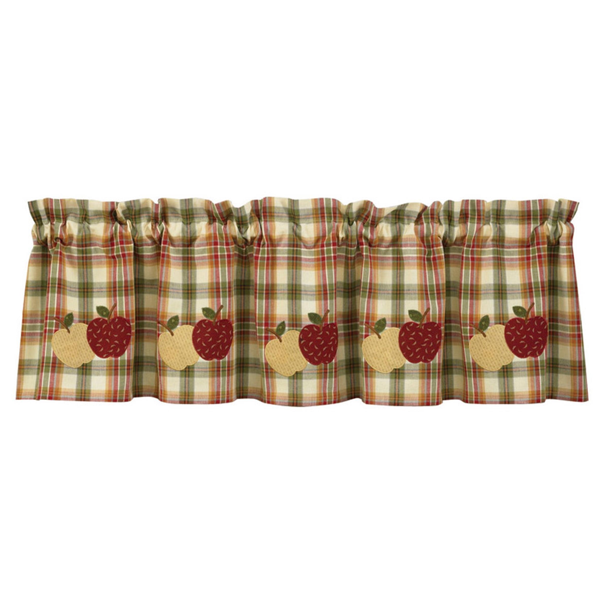 Park Designs Apple Lined Valance - 60''L - Red