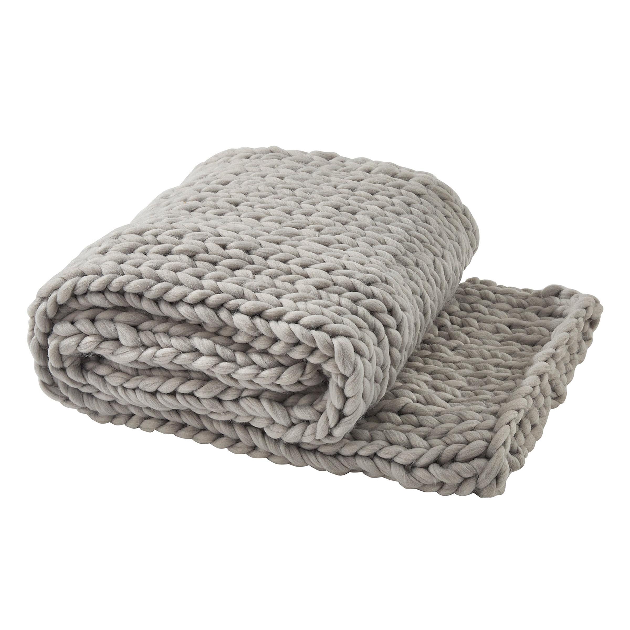 Park Designs Fog Chunky Knit Throw