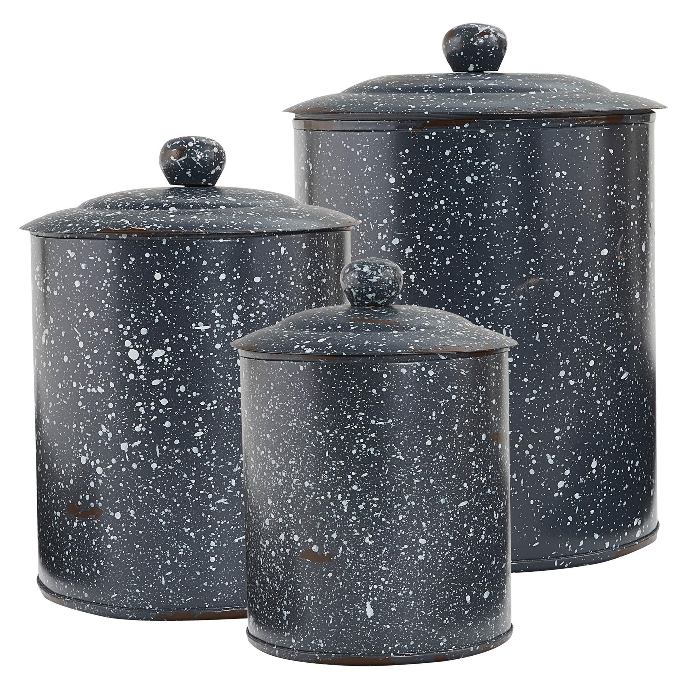 Park Designs Granite Enamelware Canisters Set Gray