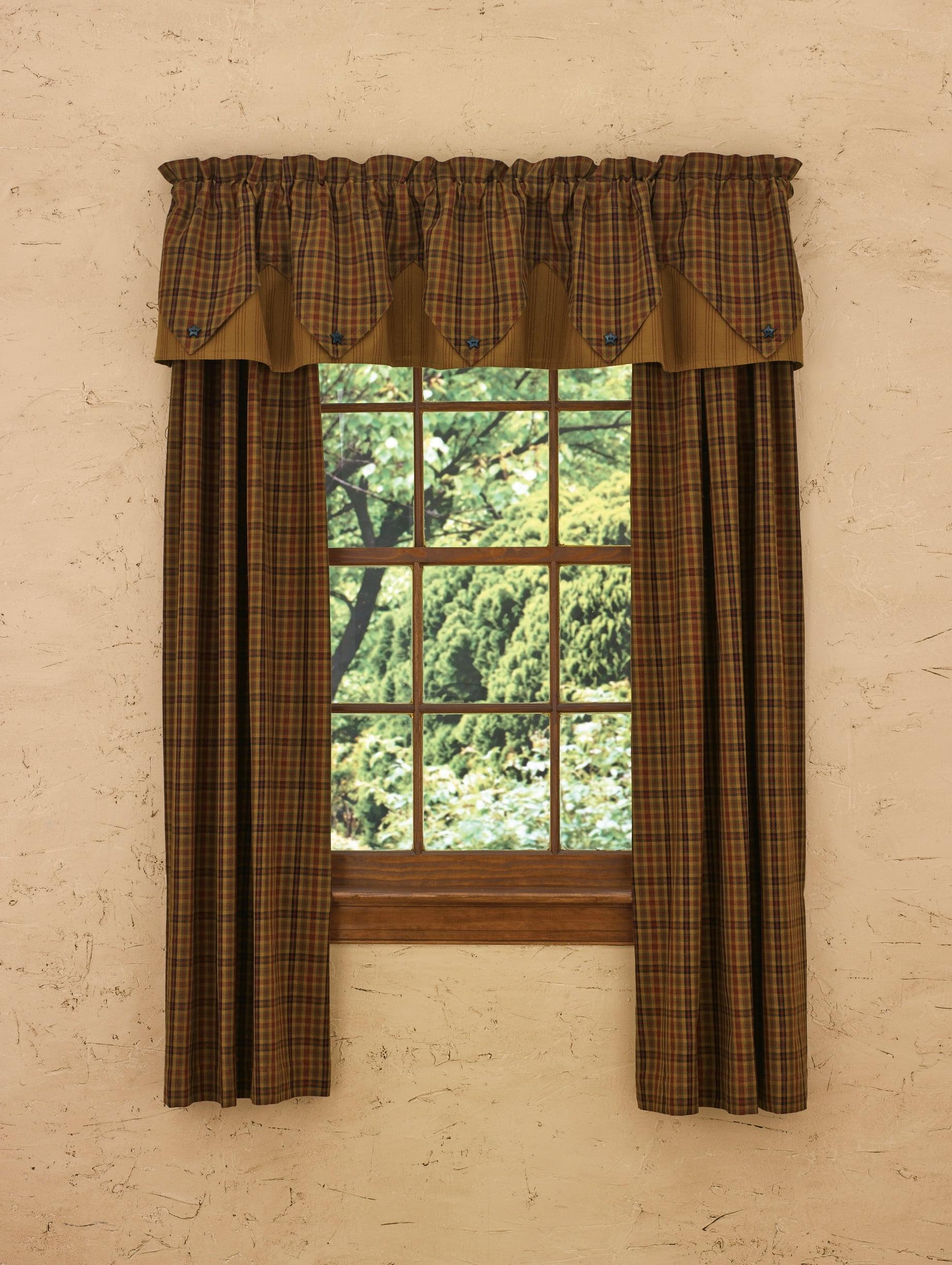 Park Designs Primitive Spice Lined Point Valance 72'' x 15''