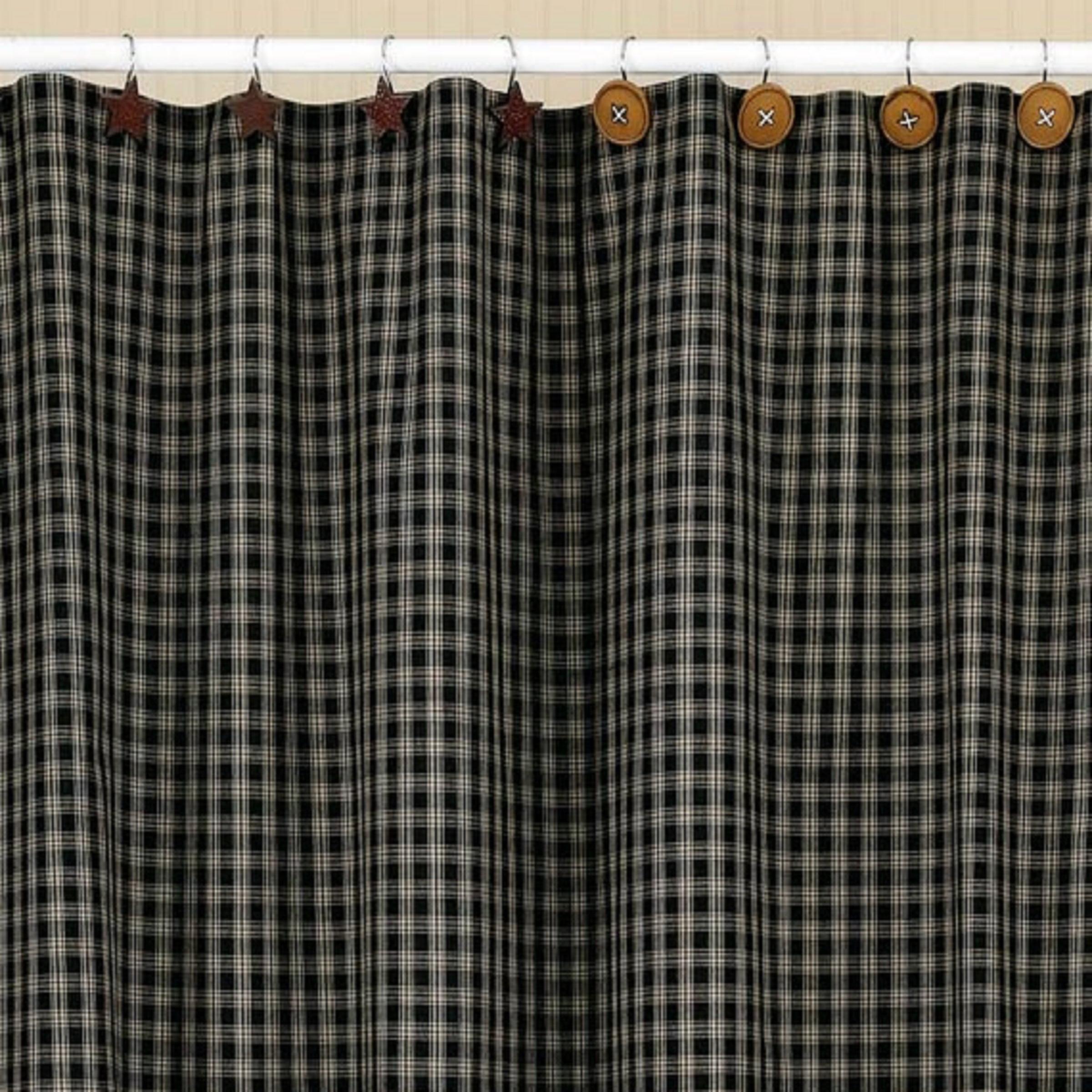 Park Designs Sturbridge Shower Curtain - Black