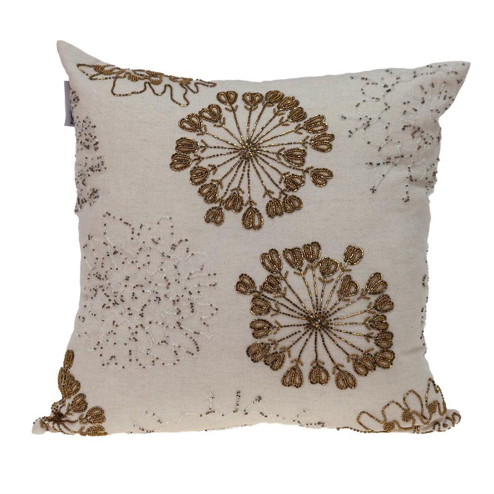 Parkland Collection Periwinkle Floral Cotton Throw Pillow