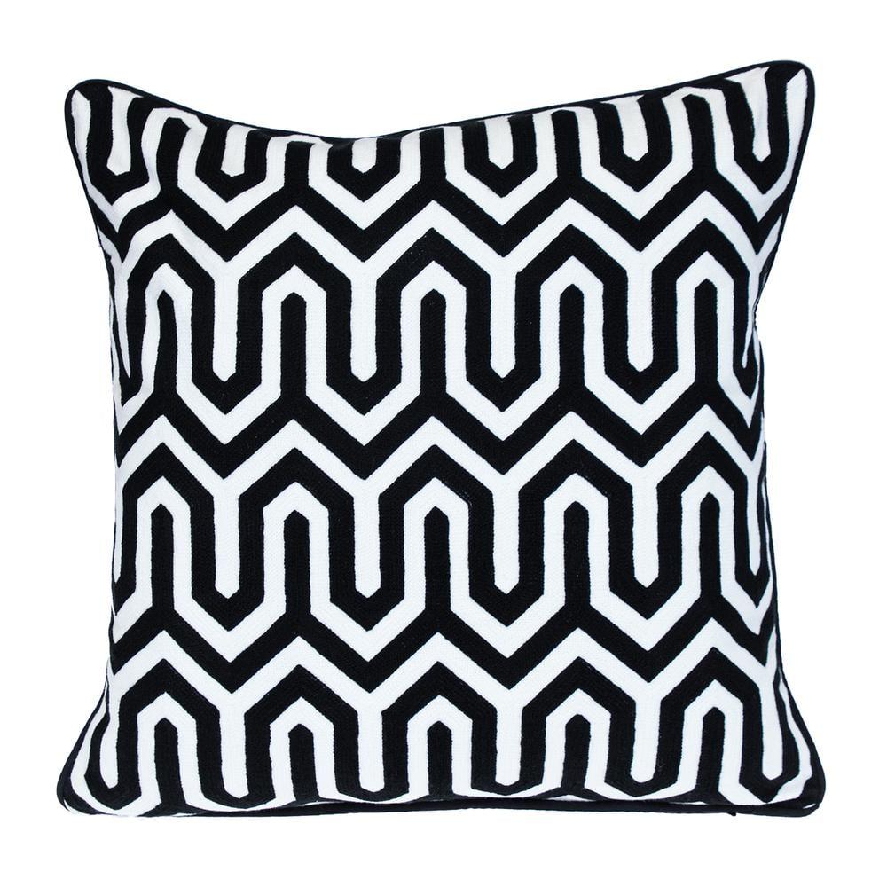Parkland Collection George Oliver Transitional Geometric Black 20" X 20" Pillow | Wayfair
