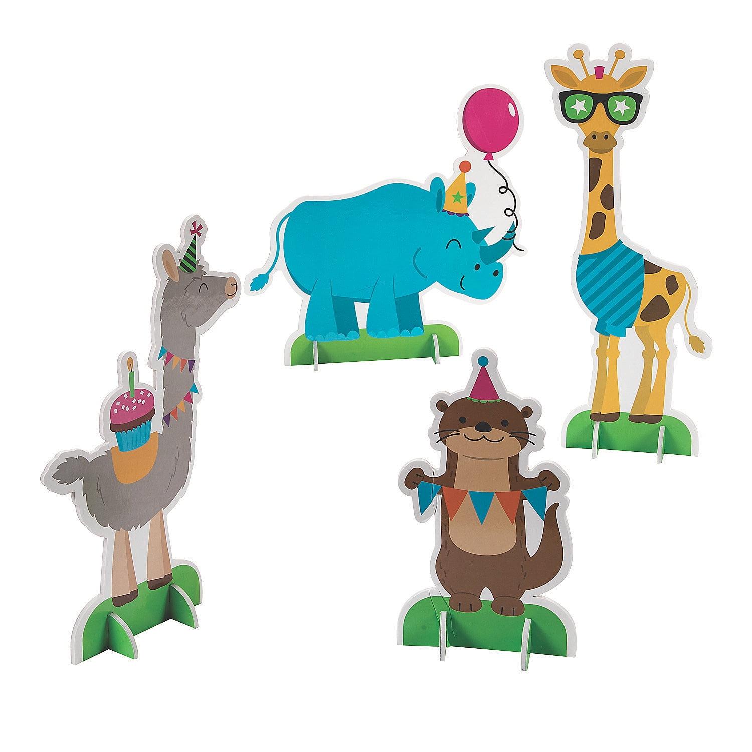 Party Animal Centerpiece - Party Decor - 4 Pieces