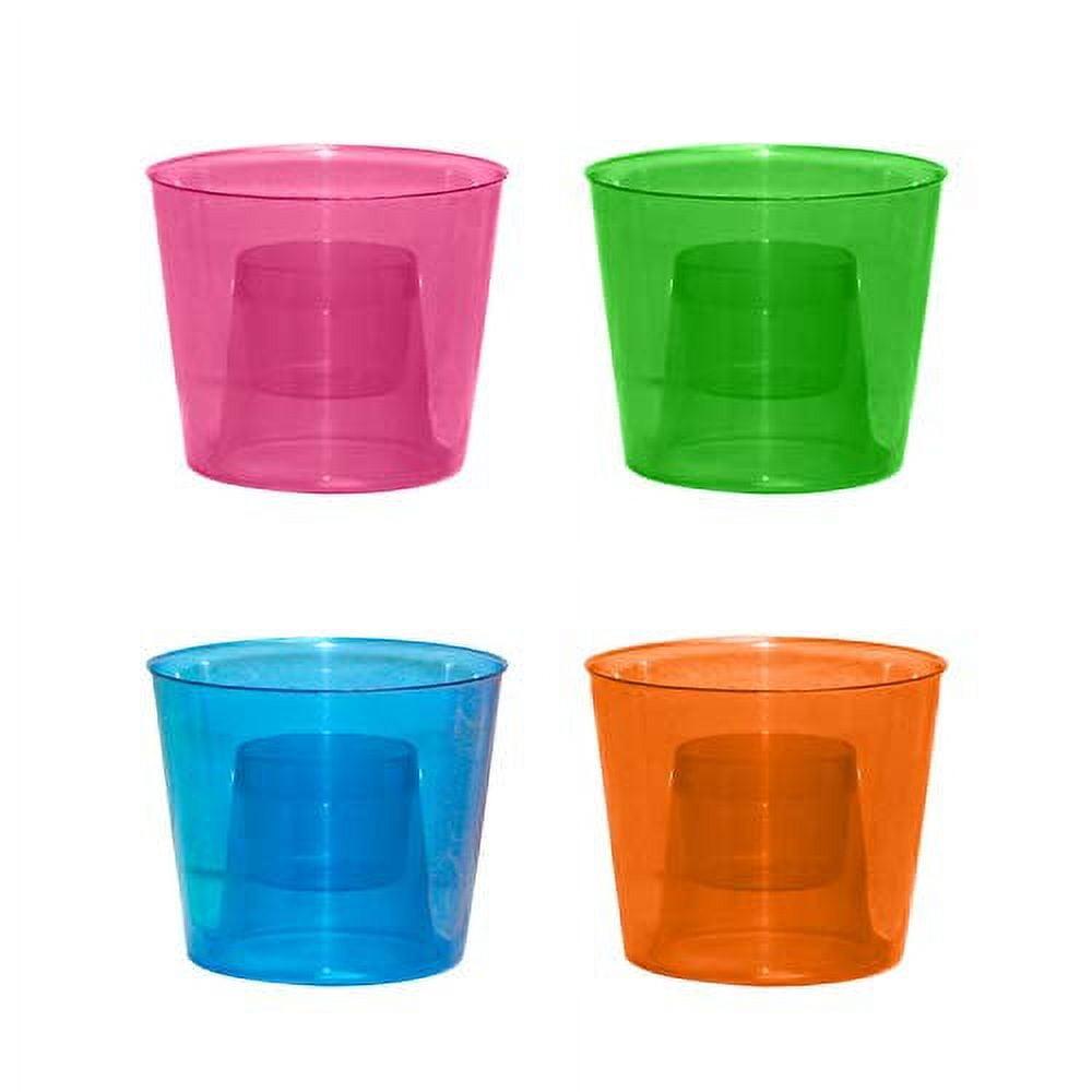 North West Enterprises NWEN490 4 oz Bomber Cups Assorted Neon Hard Plastic 12 ct