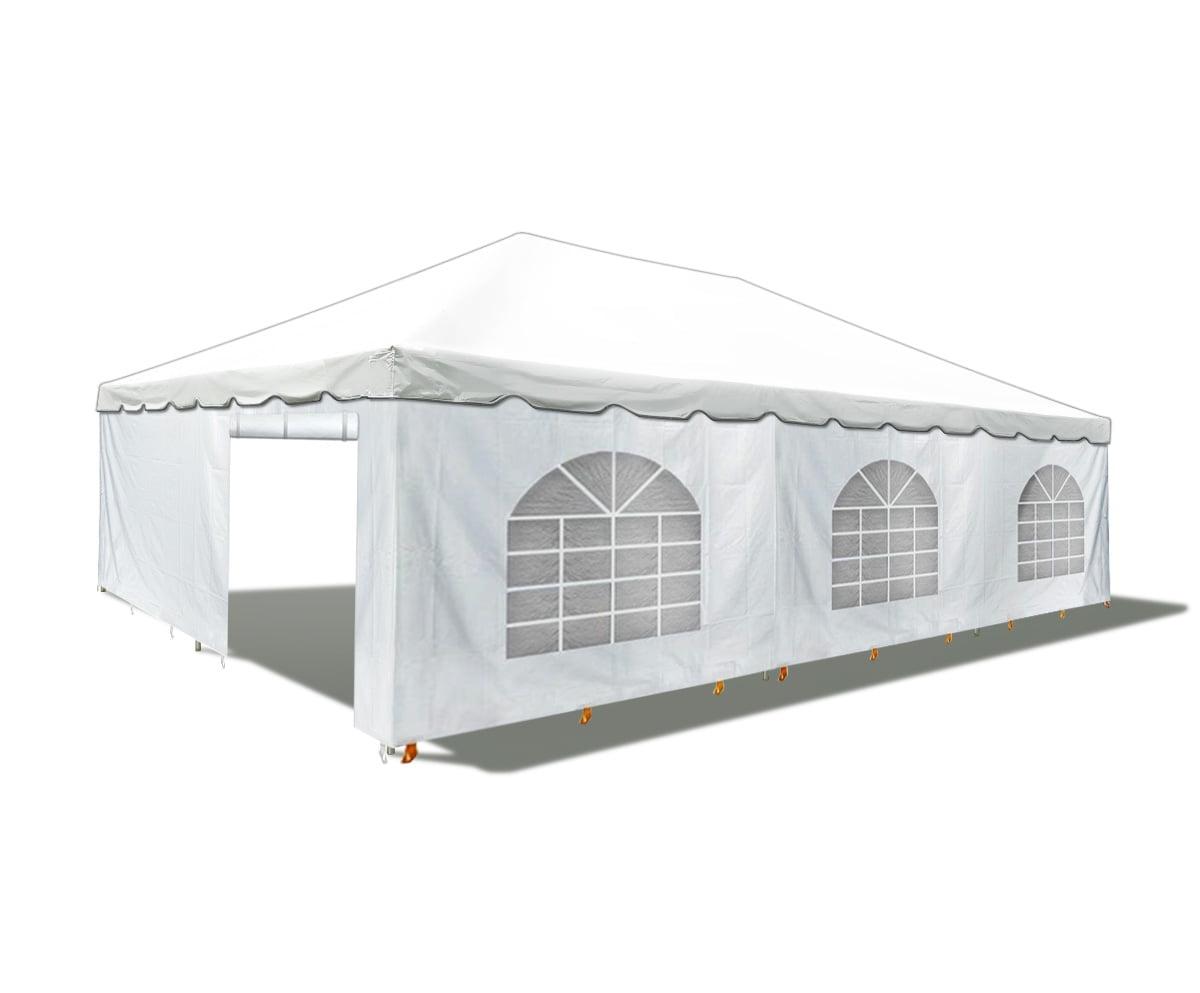 Party Tents Direct Weekender West Coast Frame Party Tent with Sidewalls, White, 20 ft x 30 ft