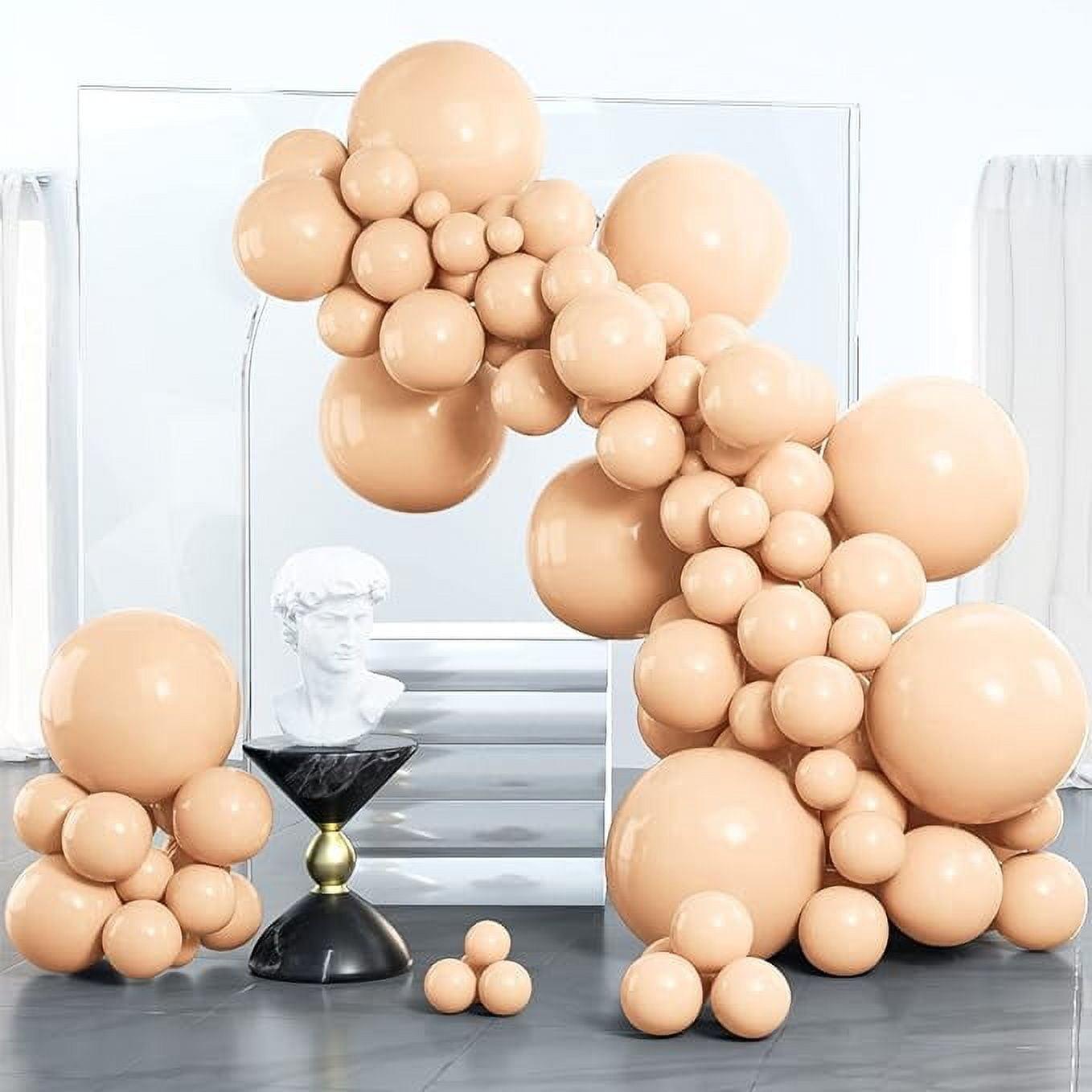 PartyWoo Balloons Nude Boho Apricot Beige 18 12 10 5 Inch 100 pcs