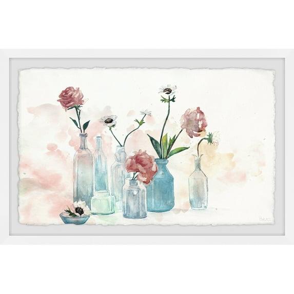 Parvez Taj 'Blooms And Bottles' Framed Print