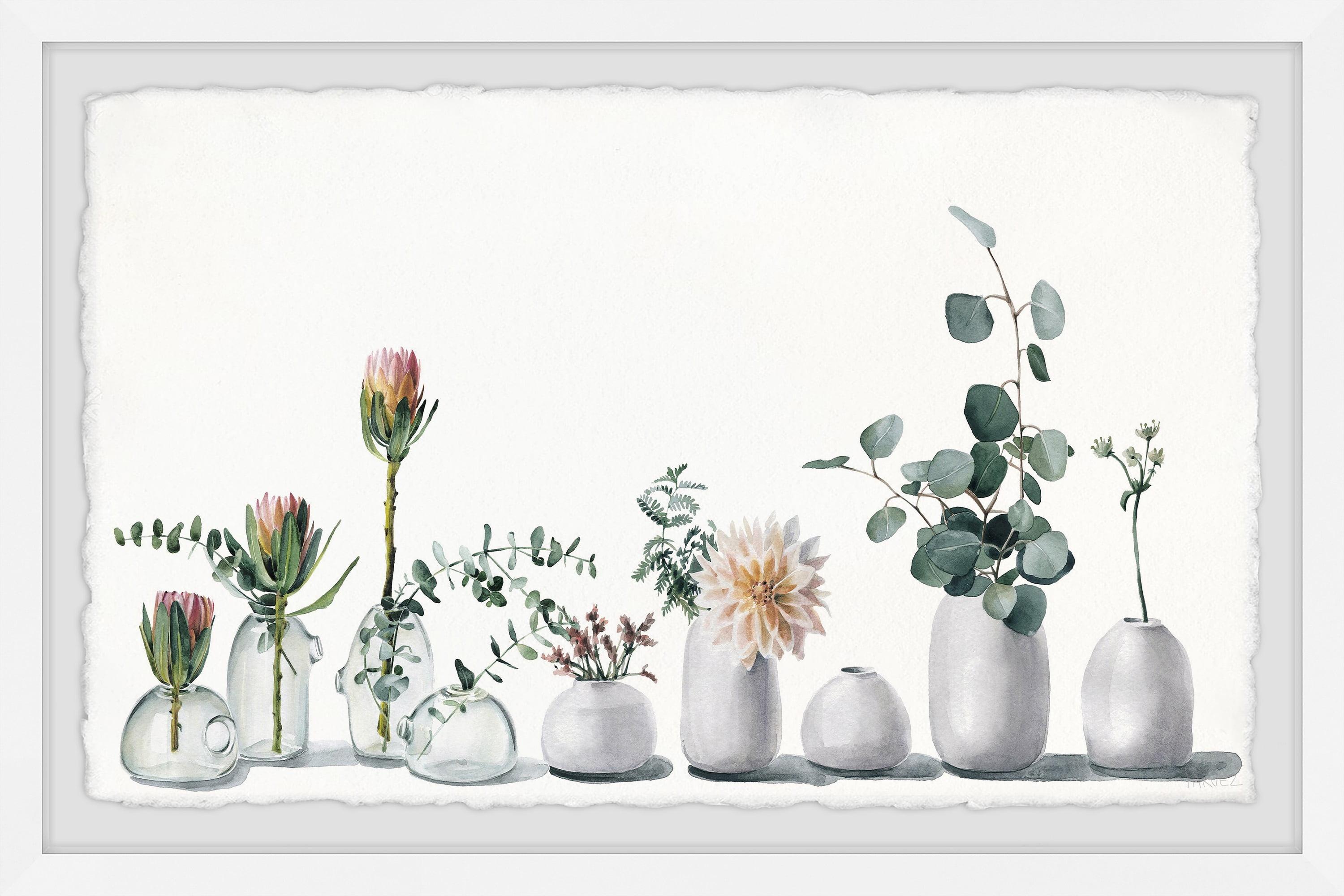 Parvez Taj 'White Simplicity' Framed Print