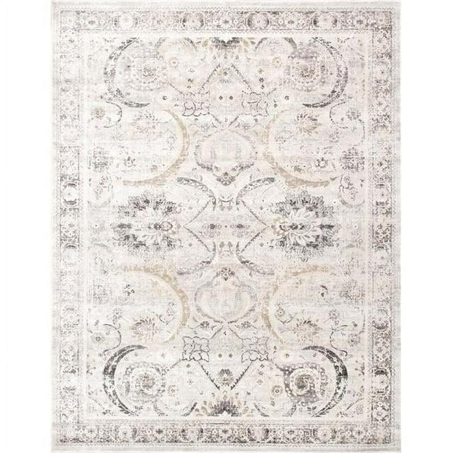 Pasargad Amadeus Power Loom Oriental Area Rug in Ivory/Gray