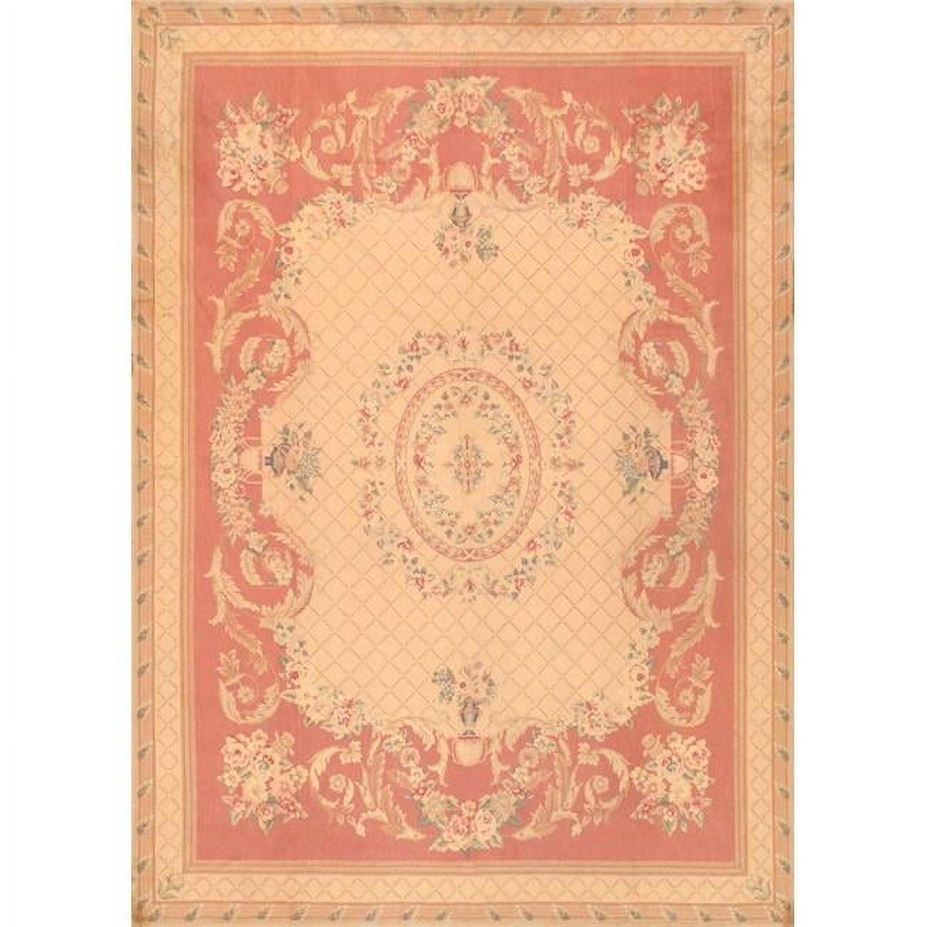 Elegant Multicolor Hand-Knotted Wool Area Rug, 8'5" x 11'7"