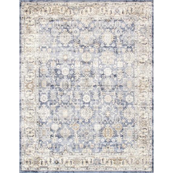 Pasargad Amadeus Power Loom Oriental Area Rug in Blue/Ivory