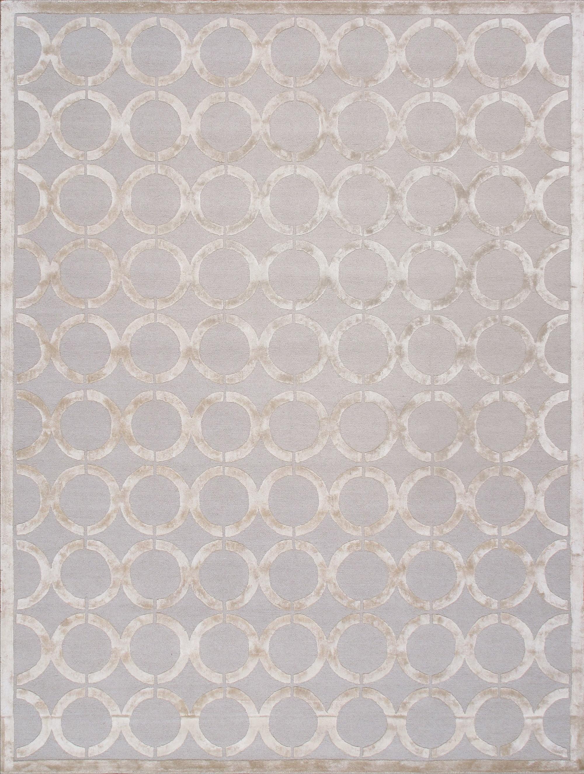 Edgy Hand Tufted Viscose Geometric Rug