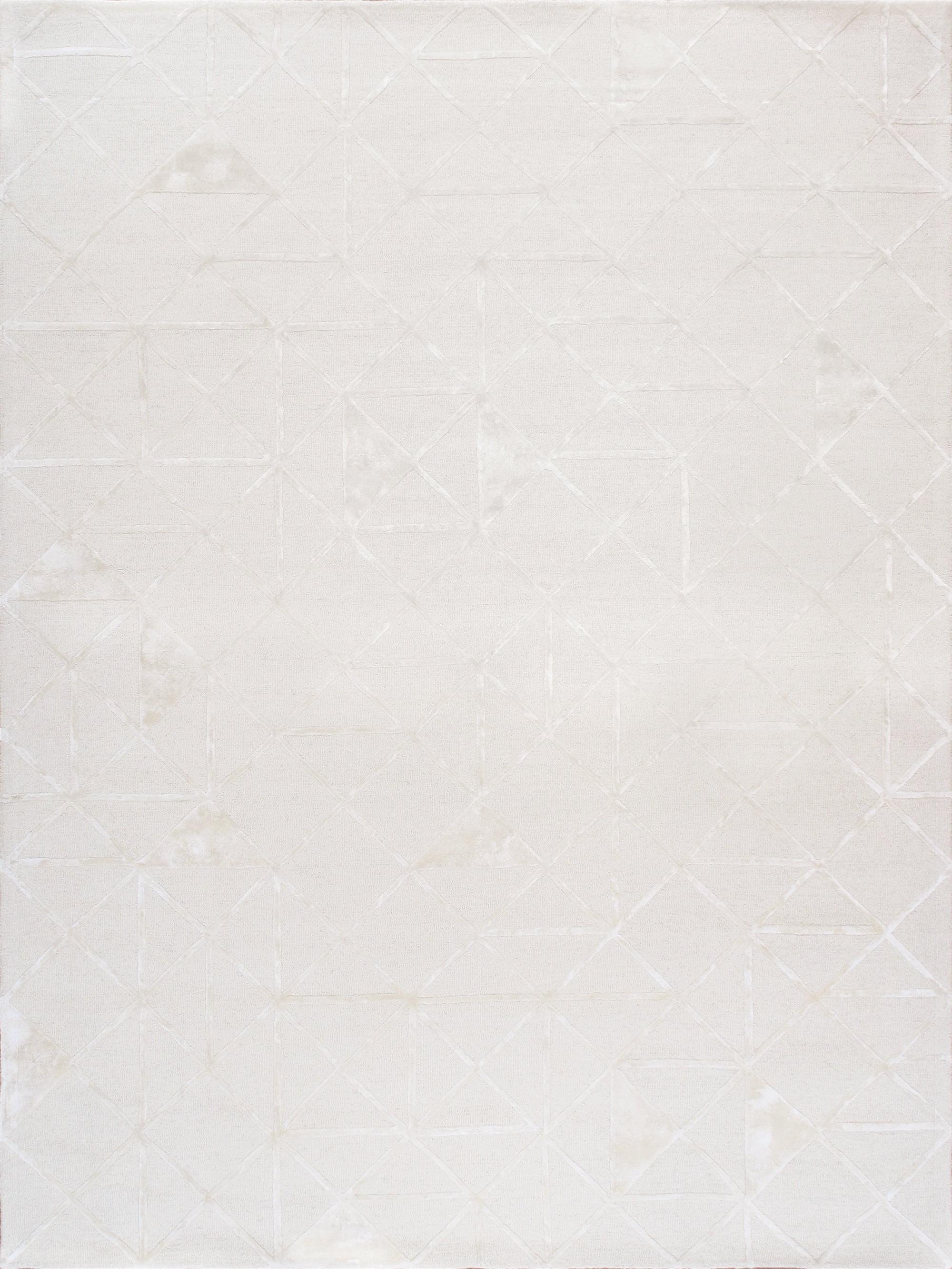 Hand Tufted Viscose Geometric Rug