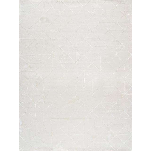 Pasargad Hand-Tufted Bamboo Silk & Wool Ivory Area Rug