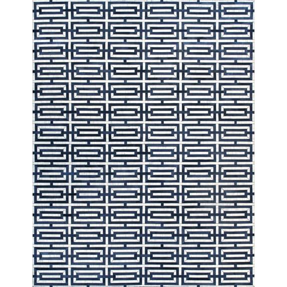 Pasargad Cowhide Geometric Rug