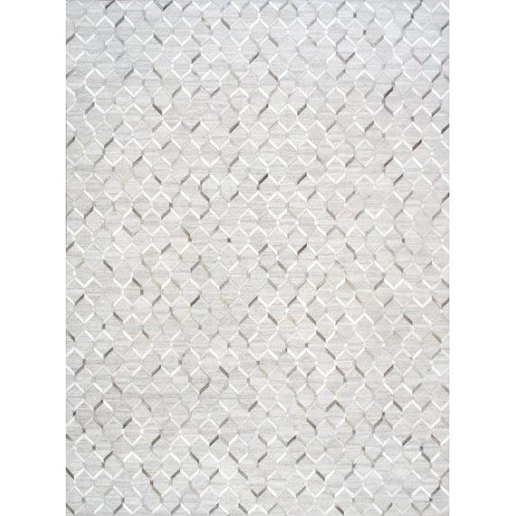 Pasargad Home Galaxy Hand-loomed Cowhide & Sari Silk Rug 9' 0" X 12' 0" Silver