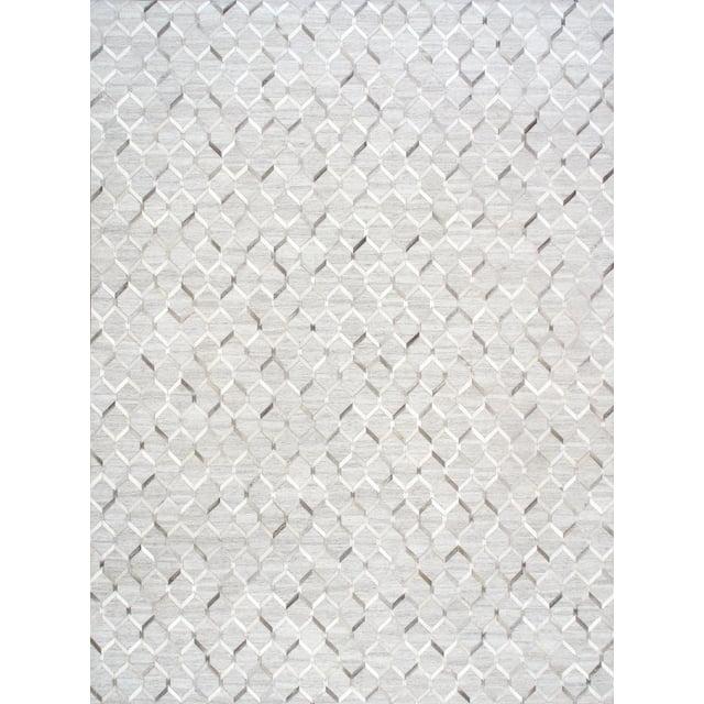 Pasargad Home Galaxy Hand-loomed Cowhide & Sari Silk Rug 9' 0" X 12' 0" Silver