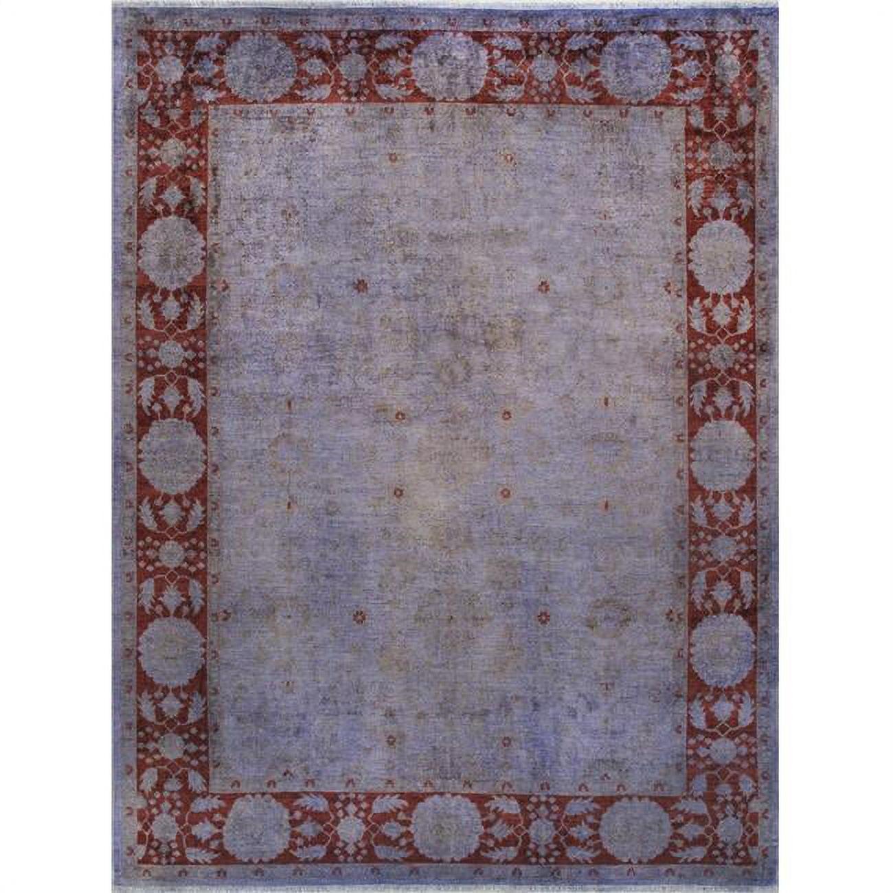 Pasargad Hand-Knotted Wool Purple/Red Area Rug