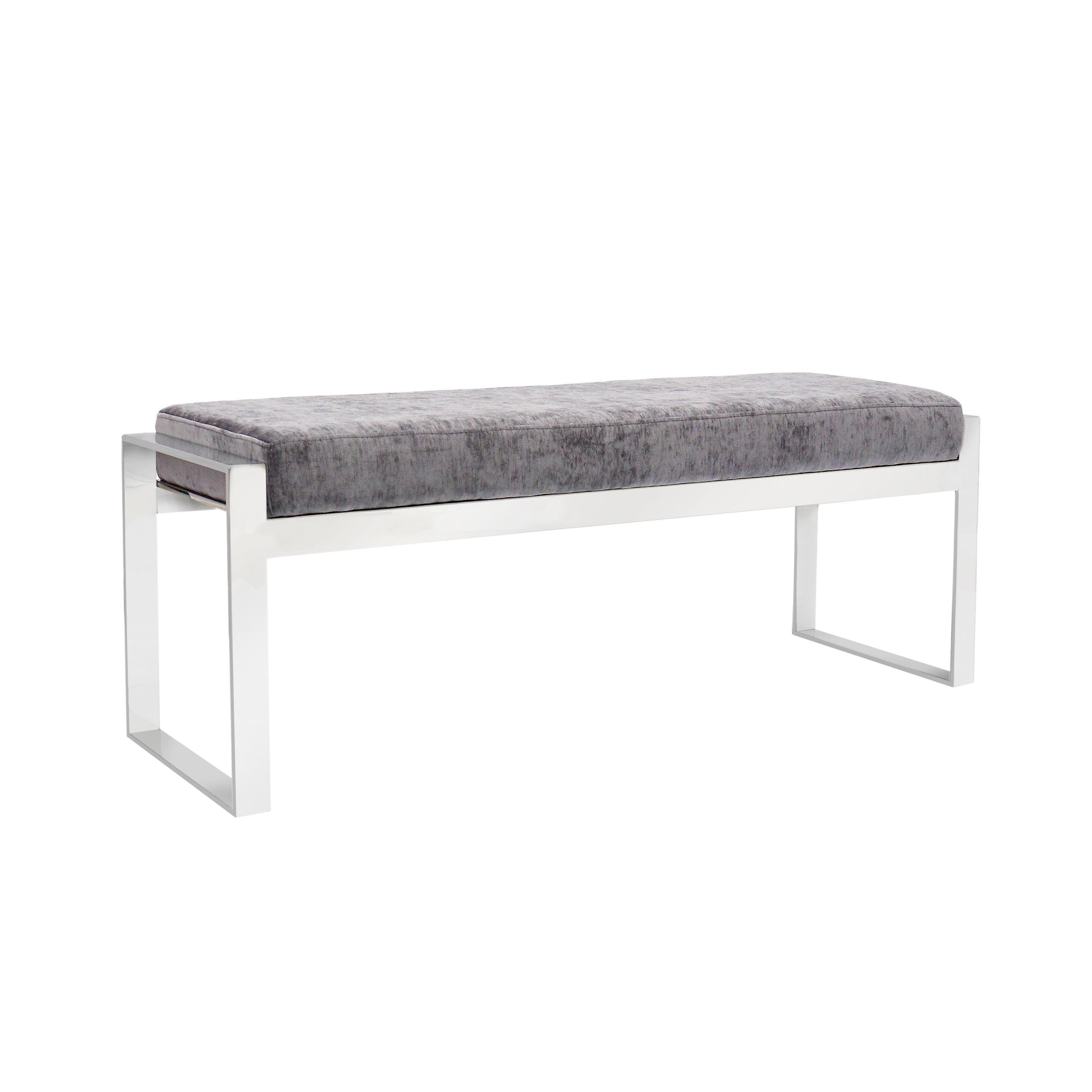 Velvet Upholstered Bench