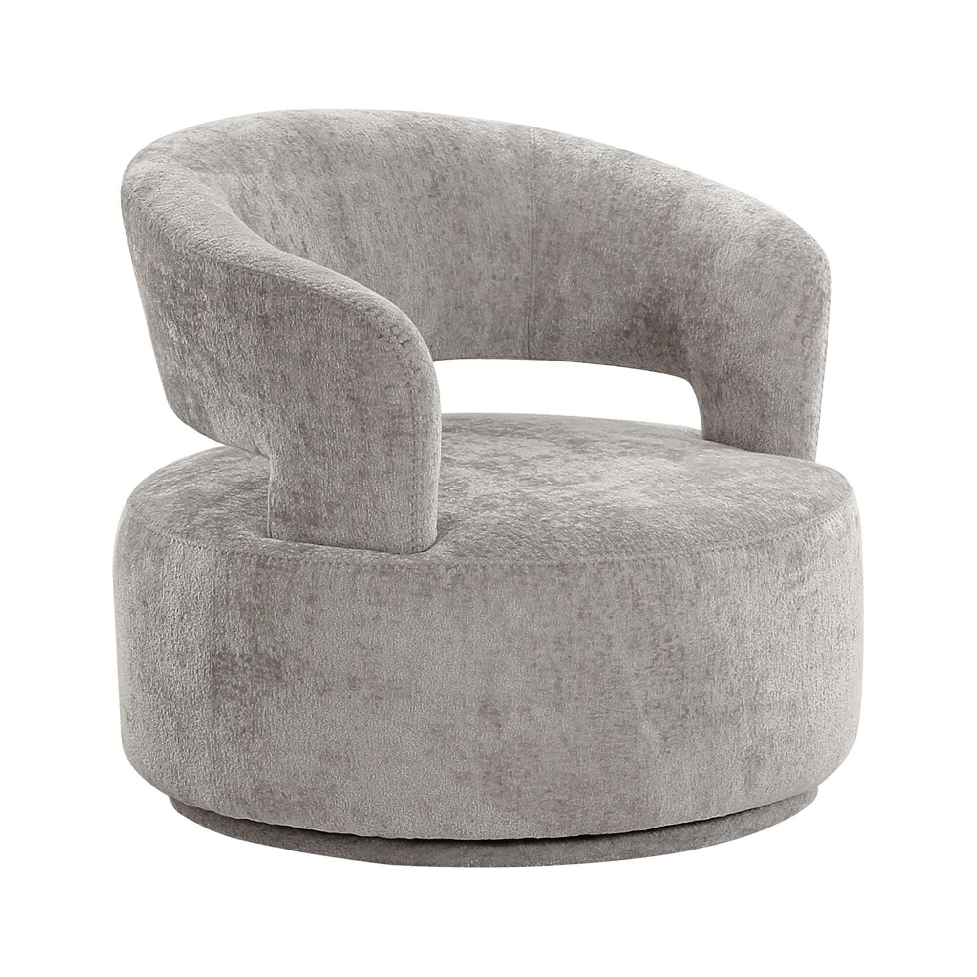 Piagia Upholstered Swivel Barrel Chair