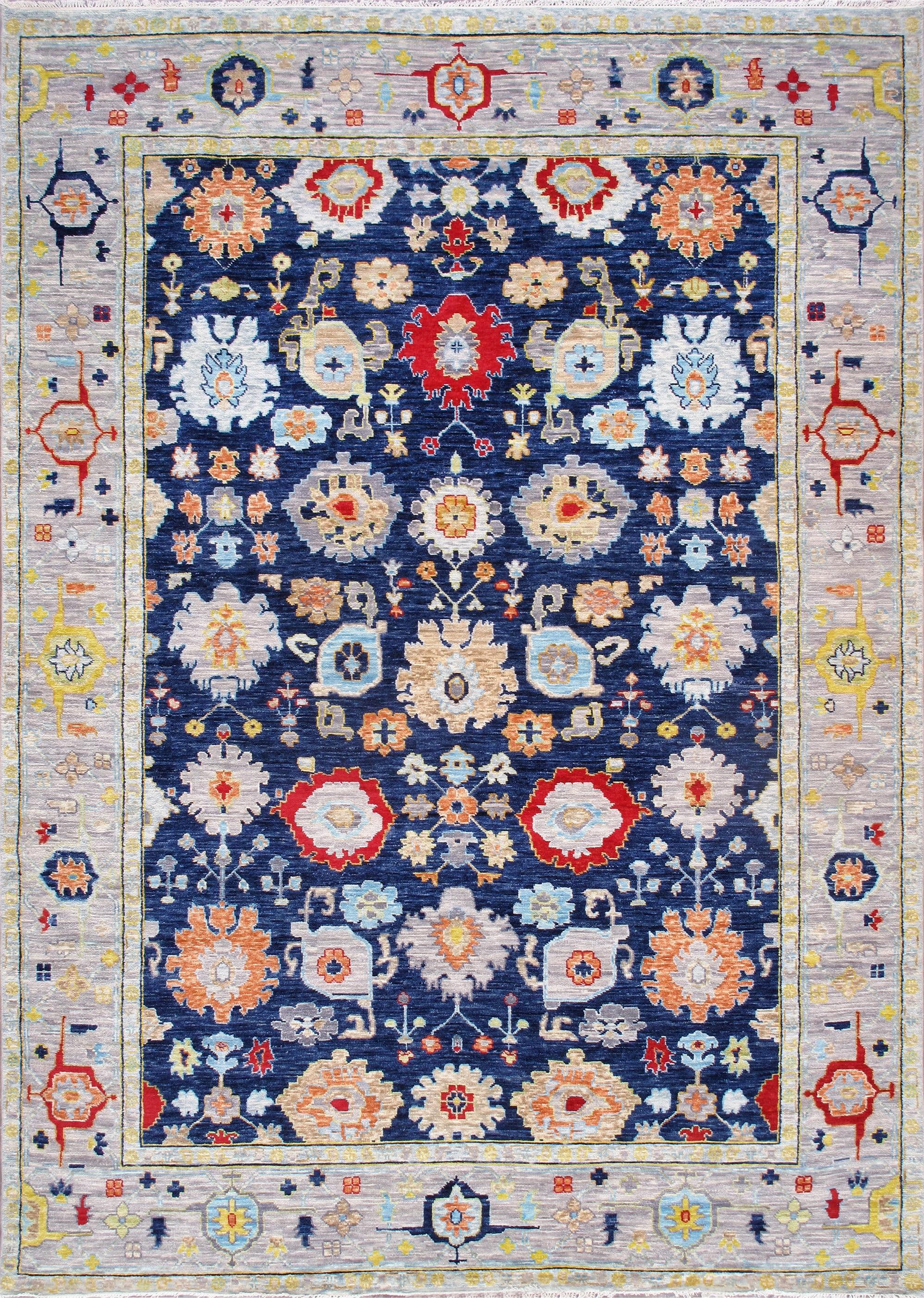 Oushak Hand Knotted Wool Oriental Rug