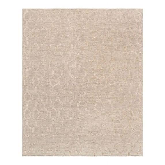 Pasargad Home Transitional Collection Hand-Woven Silk & Wool Area Rug- 5' 0" X 8' 0"