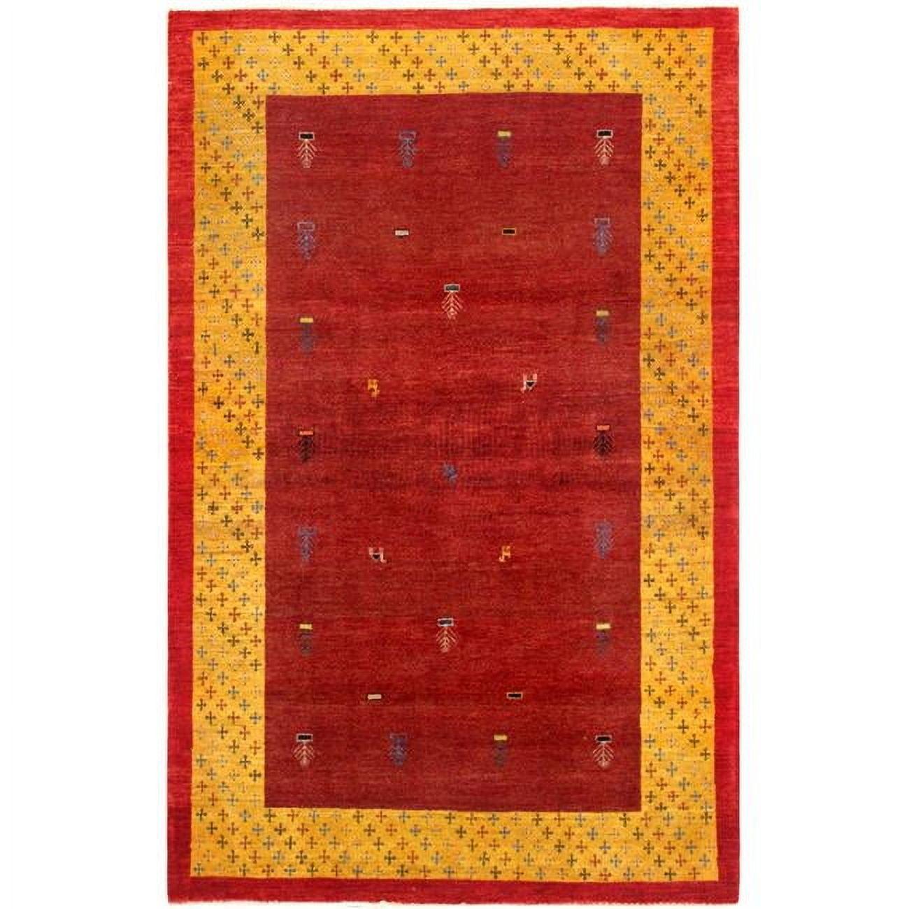 Pasargad Tribal One-of-a-Kind 4' X 5'5" Wool Area Rug in
