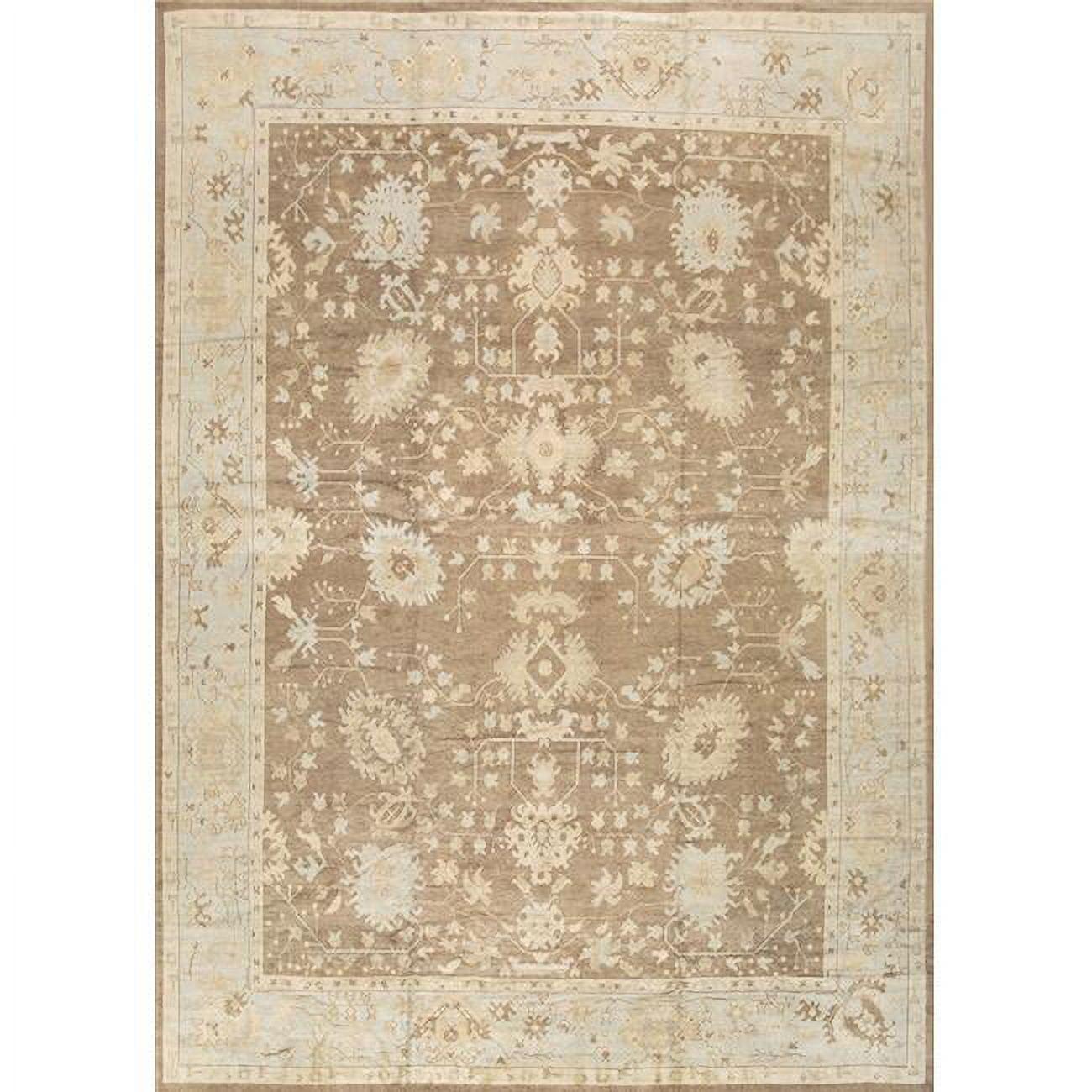 Pasargad Home Vintage Oushak Collection Red Lamb's Wool Area Rug- 4' 1" X 6' 0"