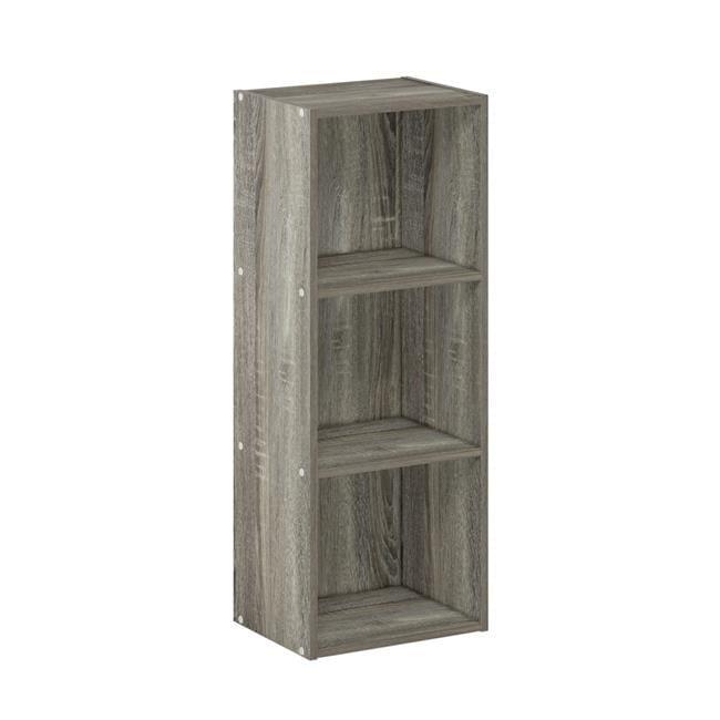 Furinno 3-Tier Easy Assembly Ultility Shelf Open Bookcase Dispaly Organizer,French Oak