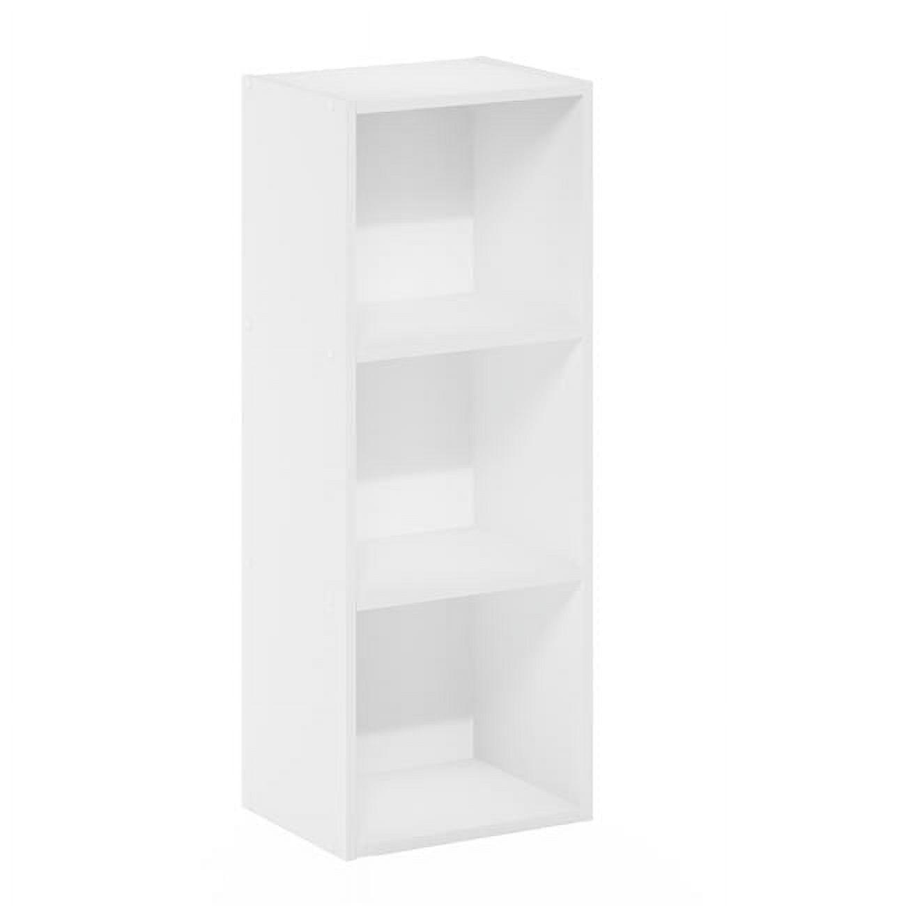 White Composite Wood 3-Tier Cube Storage Organizer