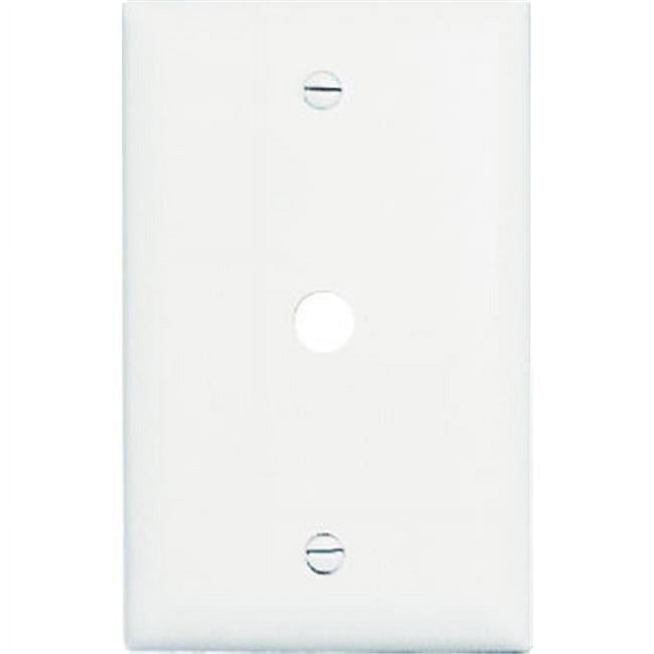 White Nylon Coaxial Face Wall Plate with Telephone Hole