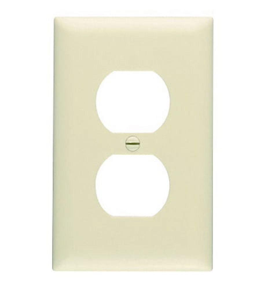 Matte Off-White Thermoplastic Single Gang Duplex Wall Plate